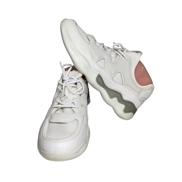 Ecco Womens Size 41 10-10.5 Silver White Elo Comfort Athletic Shoes Sneakers 358 - Picture 1 of 9